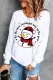 Letter None Round Neck Shift Casual pullover Sweatshirt