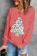 Christmas Tree Leopard Print Pullover Sweatshirt