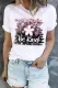 Be Kind Cherry Blossom Floral Round Neck Casual T-Shirts