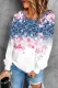 Cherry Blossoms Floral Leopard Round Neck Shift Casual Sweatshirts