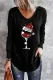 Christmas  Abstract V Neck Casual Tops