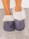 Solid Antislip Warmth Furry Slippers
