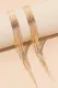 Gold Long Chain Tassel Earrings