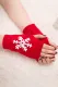 Christmas Snowflake Embroidery Knitting Mittens Gloves