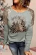 Christmas Tree Leopard Print Sequin Pullover Tops