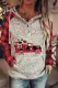 Red Plaid Heart-shape Graphic Hooded Shift Casual Hoodies