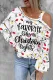 Abstract Letter Off the Shoulder Shift Casual T-shirt