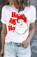 Christmas Santa Claus HOHOHO Letter Round Neck Shift Casual T-Shirts