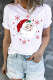 Santa Claus Graphic Round Neck Shift Casual T-Shirts