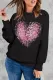 Heart-shaped Round Neck Shift Basic sweatshirt