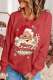 Christmas Santa Claus Abstract Round Neck Casual Pullover Sweatshirt