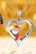 Santa's Heart Pendant Necklace