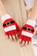 Christmas Warm Mittens Flip Half & Full Finger Christmas Convertible Mittens Glove