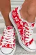 Red Snowflake Graphic Canvas Shoes