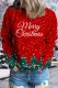 Merry Christmas Abstract Round Neck Casual Tops