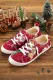 Christmas Casual Outdoor Flats Lace-up Sneakers Canvas Shoes