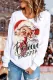 Christmas Santa Claus Letter Round Neck Shift Casual sweatshirt