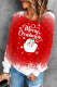 Christmas Santa Claus Letter Abstract Round Neck Shift Casual Sweatshirts