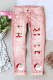 Pink Santa Claus Abstract Ripped Casual Denim Jeans
