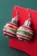 Christmas Striped Ball Earrings