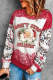 Santa Claus Graphic Don't STOP BELIEVIN Leopard Colorblock Decoration Sweatshirt