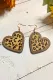 Leopard Love Heart Earrings
