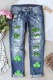 Clover Straight Ripped Jeans