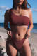 2023 New Solid Sun Protection Decoration Asymmetrical Neck Bikinis
