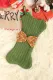 Green Christmas Decorations Knitted Wool Hanging Gift Bag Christmas Stockings