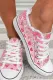 Pink Heart-Shaped Valentine's Day Flats Canvas Shoes