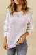 White Beige Casual Cut Out Sweater Top
