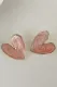Pink Vintage Heart Design Earrings