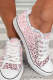 Ombre Pink Leopard Flats Canvas Shoes
