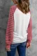 Pink Personalized Couple Palm Leaves Patchwork Mesh Long Sleeve Top T20