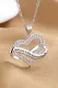 Love Ribbon Wrapped Letter Pendant Necklace