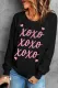 Black XOXO Pink Ombre Round Neck Shift Casual Sweatshirts