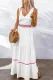 Embroidered Back Knot Sleeveless Maxi Dress