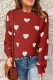 Heart-shaped Round Neck Shift Casual Sweaters