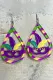 Colorful Glitter Mask Droplet Cutout Earrings