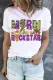 Carnival Day Letter Shift Casual T-Shirts