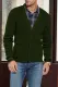 Green Men's V Neck Long Sleeve Solid Men's Sweaters