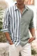 Gray Men\'s Striped Patchwork Shirt