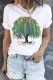 Mardi Gras Tree Round Neck Casual T-Shirts