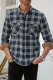 Blue Men's Button Down Regular Fit Long Sleeve Plaid Flannel Casual Shirts
