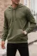 Green Hoodie Long Sleeve Casual Sweatshirt with Pocket