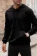 Black Hoodie Long Sleeve Casual Sweatshirt with Pocket