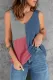 Multicolor Color Block Knitted Tank Top