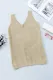 Khaki Color Block Knitted Tank Top