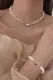 Pearl Magnet Heart Bracelet Necklace Set
