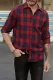 Men's Plaid Print Buttoned Long Sleeve Shirt